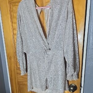 By Together Silver Sequin Shorts